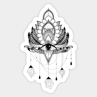 Wonderful elegant lotus mandala design Sticker